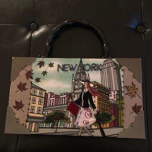 Cigar Box Purse with Black Handle